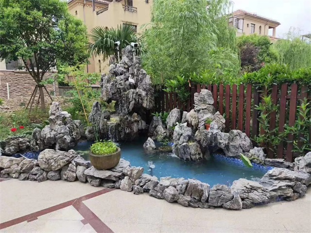 江北庭院假山鱼池制作方法
